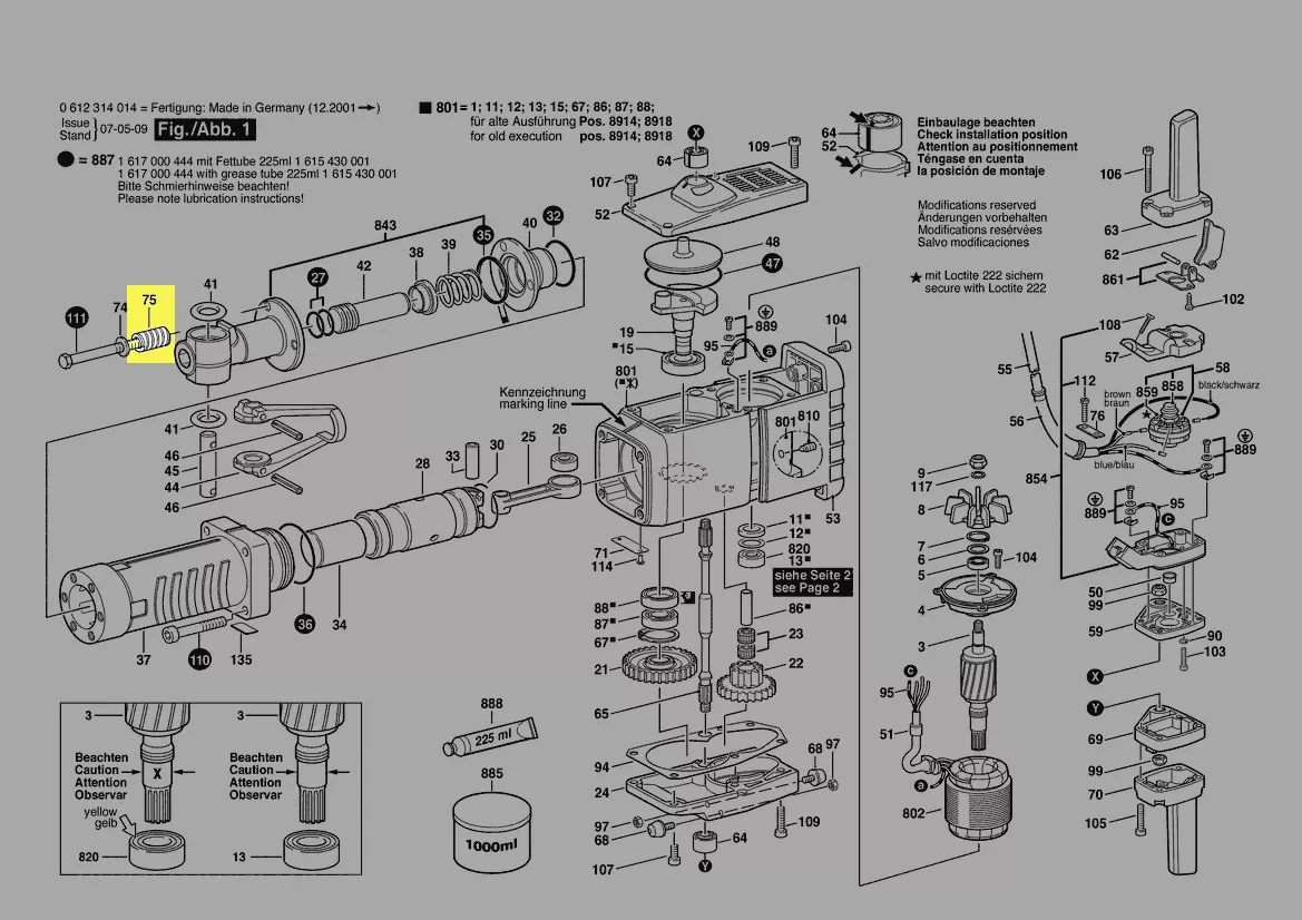 ressort réf. 3 614 640 501 Bosch